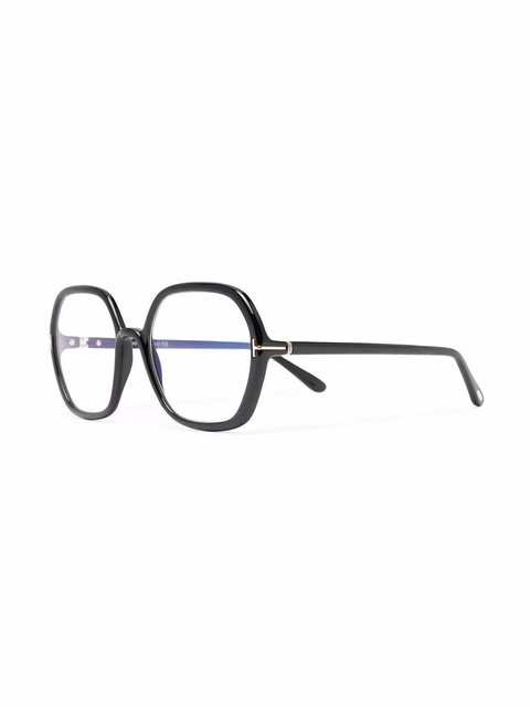 TOM FORD Eyewear oversized round glasses - Black - zdjęcie produktu nr 2