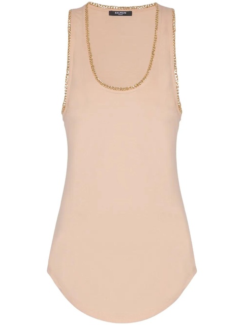 Balmain chain-detail tank top - Neutrals - zdjęcie produktu nr 1