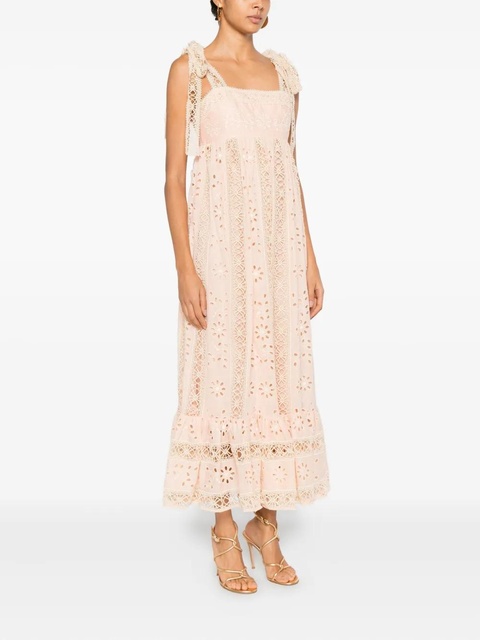 ZIMMERMANN Awaken eyelet-embellishment ruffled maxi dress - Pink - zdjęcie produktu nr 2