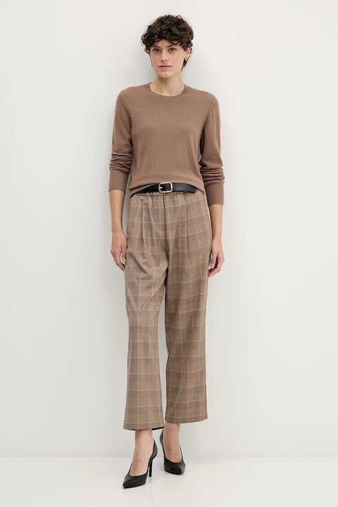 Sisley sweter damski kolor brązowy lekki 102HM100F - zdjęcie produktu nr 2