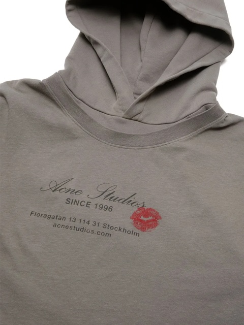Acne Studios double layer hoodie - Grey - zdjęcie produktu nr 2