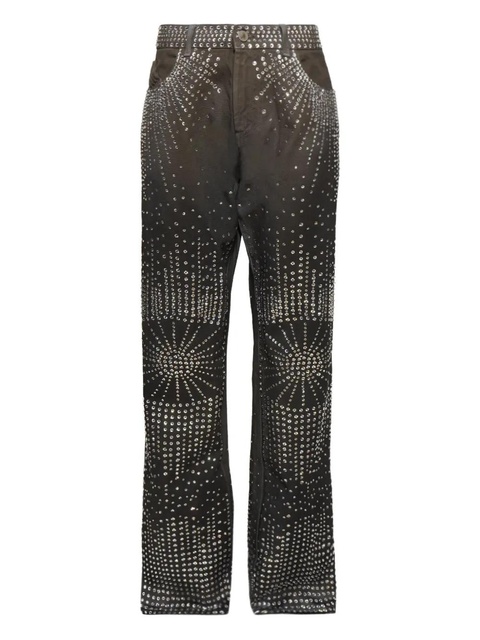 The Attico rhinestone-embellished jeans - Grey - zdjęcie produktu nr 1