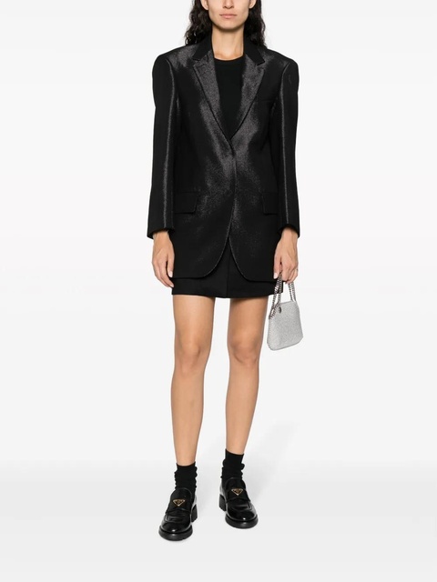 Sportmax single-breasted metallic-finish blazer - Black - zdjęcie produktu nr 1