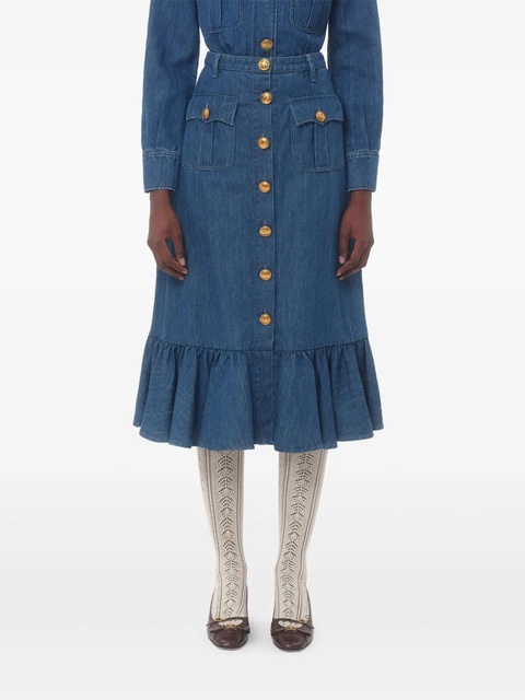Valentino Garavani lightweight denim skirt - Blue - zdjęcie produktu nr 2