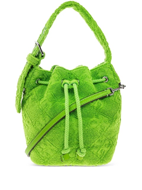 Tory Burch mini T Monogram Terry bucket bag - Green - zdjęcie produktu nr 1