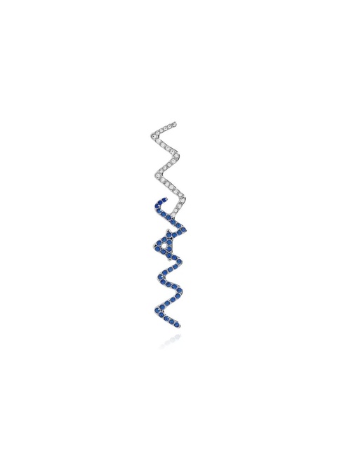 Marni crystal-embellished zigzag earrings - Blue - zdjęcie produktu nr 2