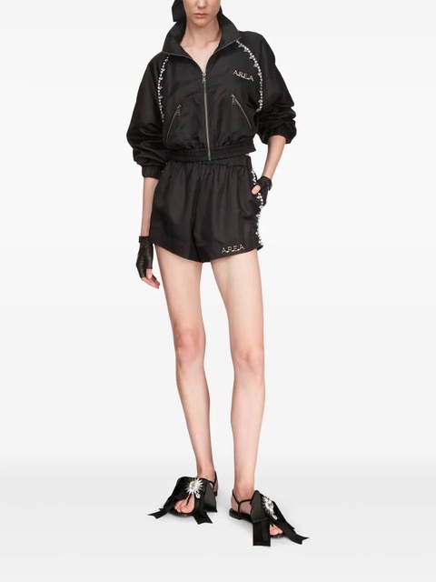 AREA crystal trim track shorts - Black - zdjęcie produktu nr 2