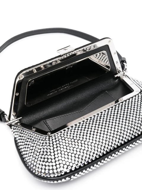 Amina Muaddi mini Ami Crystal shoulder bag - Black - zdjęcie produktu nr 2
