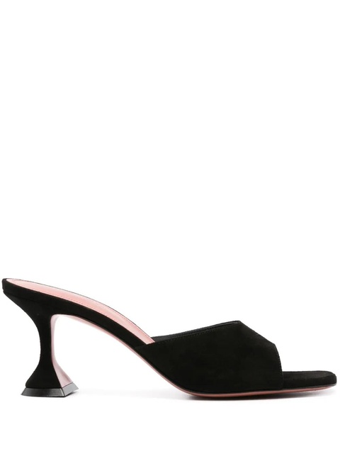 Amina Muaddi Lupita 70mm suede mules - Black - zdjęcie produktu nr 1