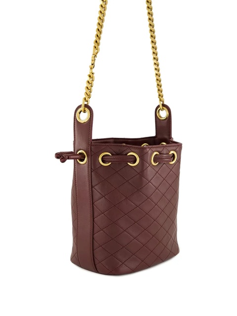 Saint Laurent mini quilted-leather bucket bag - Brown - zdjęcie produktu nr 2