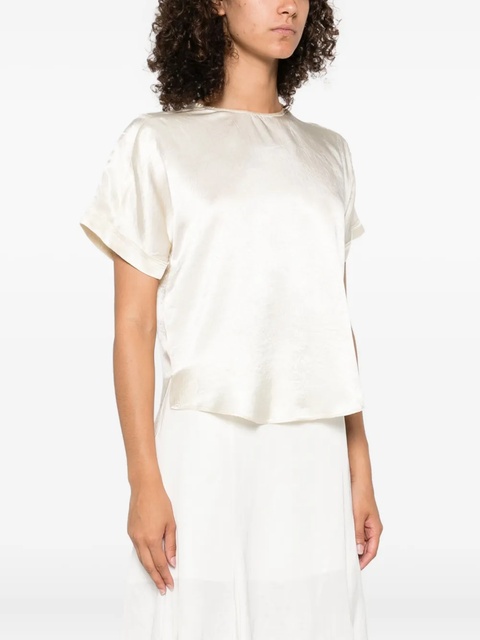 Simkhai satin short-sleeved blouse - Neutrals - zdjęcie produktu nr 2