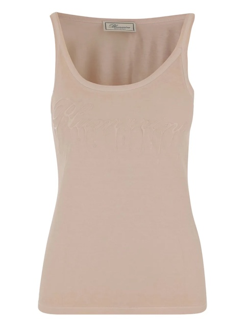 Blumarine cotton tank top - Neutrals - zdjęcie produktu nr 1