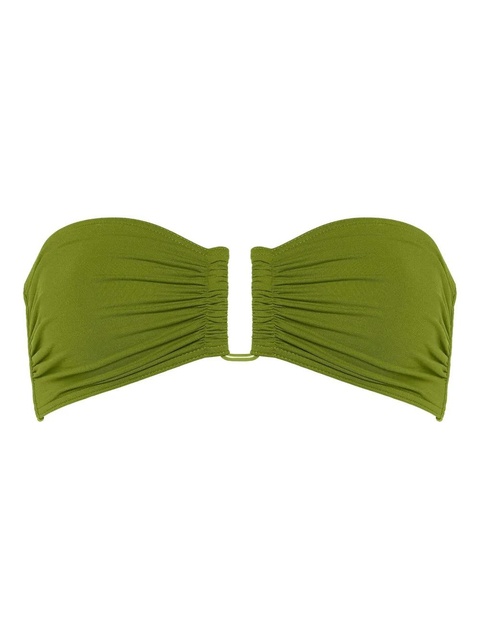 ERES Show ruched bandeau bikini top - Green - zdjęcie produktu nr 1