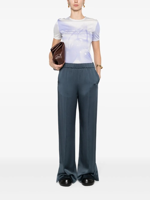 Jil Sander graphic-print jersey T-shirt - Blue - zdjęcie produktu nr 1