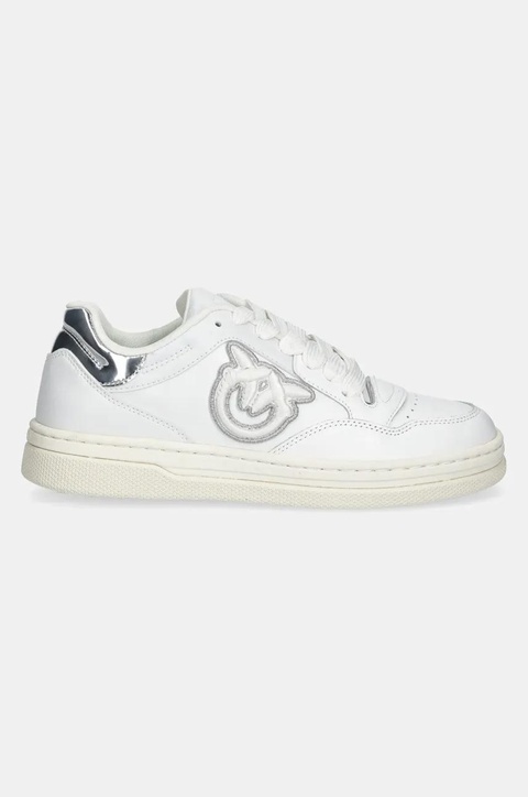 Pinko sneakersy skórzane Mandy damskie kolor biały SS0077 P014 ZI6 - zdjęcie produktu nr 2