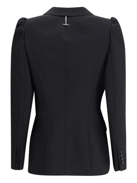 Alexander McQueen puff-shoulder single-breasted blazer - Black - zdjęcie produktu nr 2