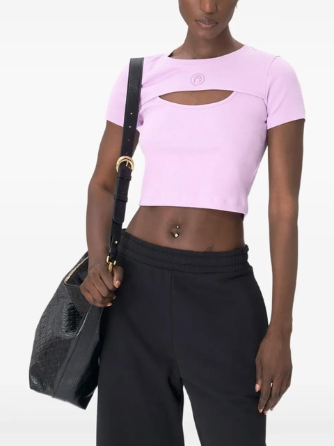 Marine Serre cut-out jersey T-Shirt - Pink - zdjęcie produktu nr 1