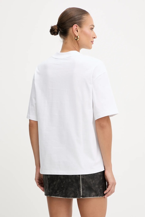 Just Cavalli t-shirt bawełniany damski kolor biały 79PAHT01 CJ518 - zdjęcie produktu nr 2