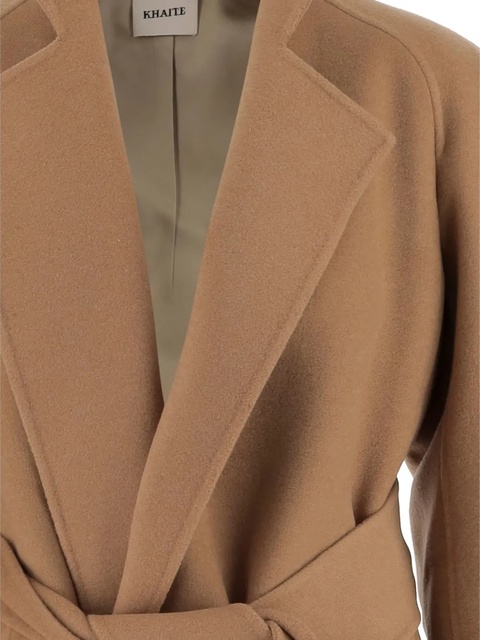 KHAITE belted raglan-sleeve coat - Brown - zdjęcie produktu nr 2