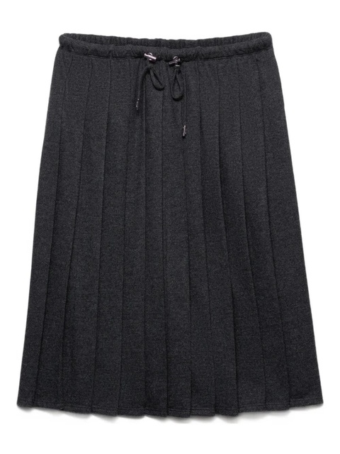 Prada pleated jersey midi skirt - Grey - zdjęcie produktu nr 1