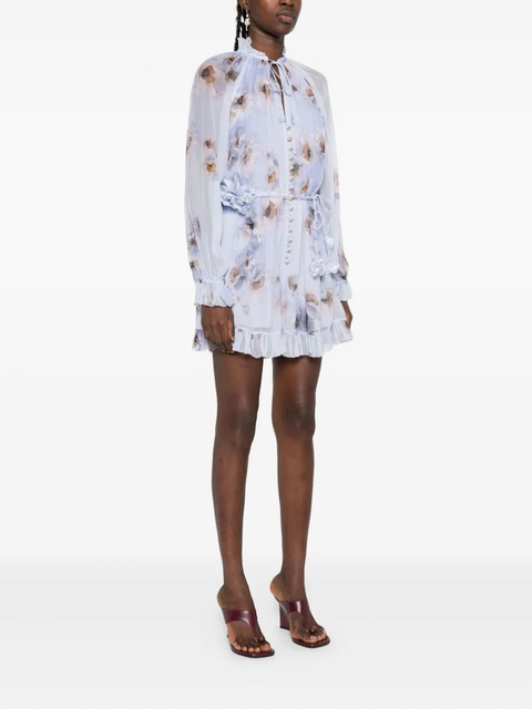 ZIMMERMANN floral ruffled playsuit - Purple - zdjęcie produktu nr 2