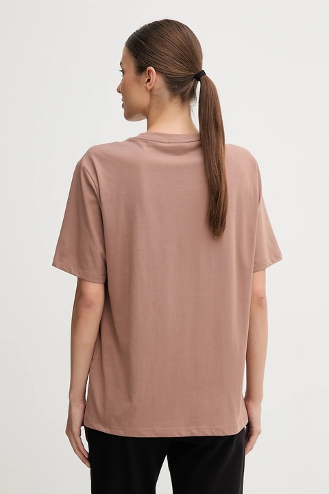 EA7 Emporio Armani t-shirt bawełniany damski kolor brązowy AF12503.7W000407 - zdjęcie produktu nr 2