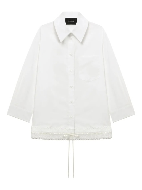 Simone Rocha lace-trimmed pocket shirt - White - zdjęcie produktu nr 1