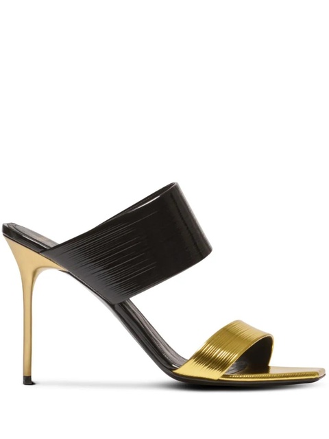 Balmain 95mm PB leather sandals - Black - zdjęcie produktu nr 1