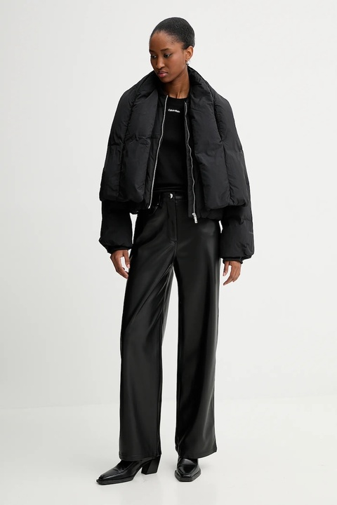 Calvin Klein kurtka puchowa kolor czarny zimowa LV044D518G - zdjęcie produktu nr 2