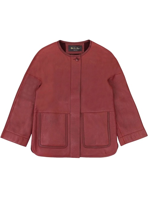 Loro Piana Evening leather jacket - Red - zdjęcie produktu nr 2