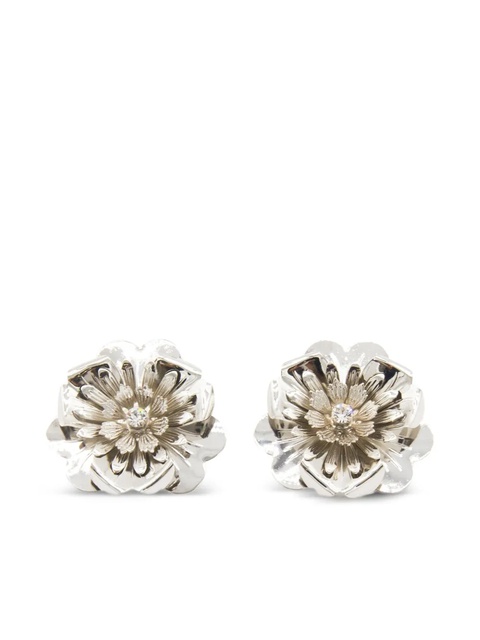 Blumarine embellished-flower earrings - Silver - zdjęcie produktu nr 2