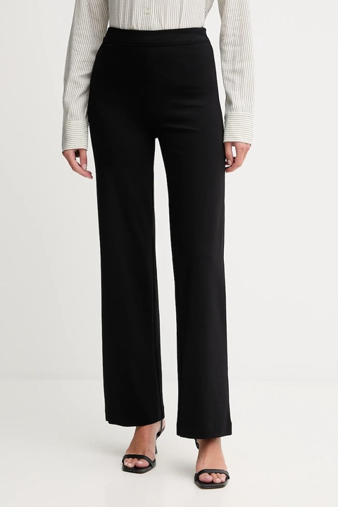 United Colors of Benetton spodnie damskie kolor czarny proste high waist 47CKDF0A1 - zdjęcie produktu nr 1