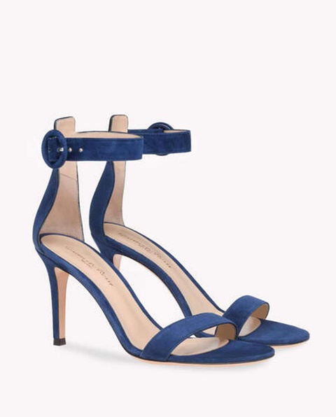 GIANVITO ROSSI - Granatowe sandały Portofino - zdjęcie produktu nr 2
