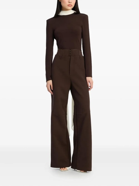 ROTATE BIRGER CHRISTENSEN long-sleeved scarf top - Brown - zdjęcie produktu nr 2