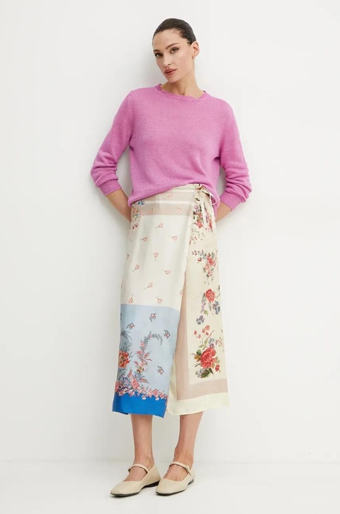 Weekend Max Mara sweter lniany damski kolor różowy lekki 2515361052600 - zdjęcie produktu nr 2