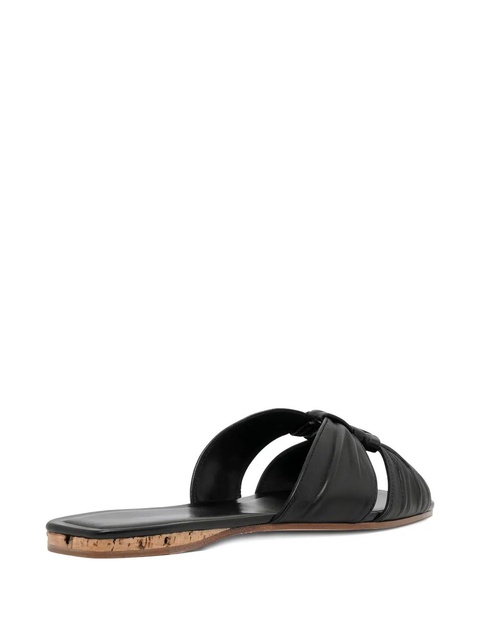 The Row knot-detail leather sandals - Black - zdjęcie produktu nr 2