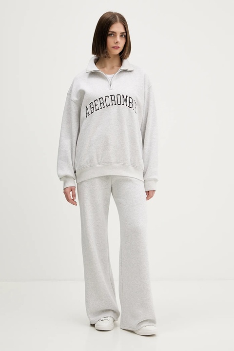 Abercrombie & Fitch bluza damska kolor szary melanżowa KI152-5427-112 - zdjęcie produktu nr 1