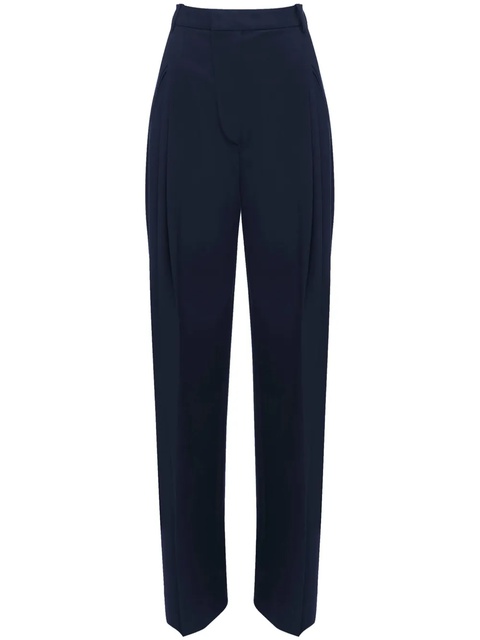 Victoria Beckham pressed-crease concealed-fastening tailored trousers - Blue - zdjęcie produktu nr 1