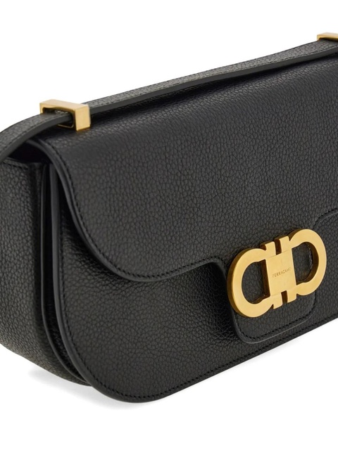Ferragamo Double Gancini cross body bag - Black - zdjęcie produktu nr 2