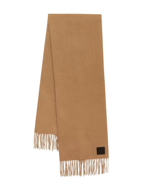 ANINE BING Augustina fringed wool scarf - Brown - zdjęcie produktu nr 1
