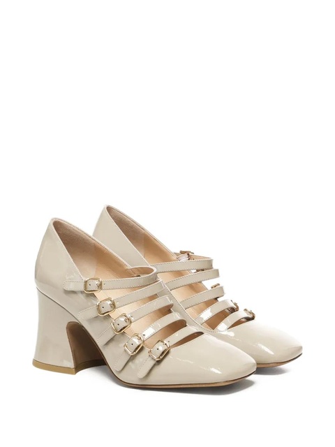 Chloé 80mm Janis buckle-fastening flared-heel pumps - Neutrals - zdjęcie produktu nr 2