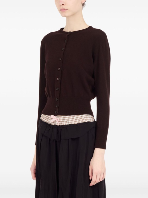 Maison Margiela virgin wool cardigan - Brown - zdjęcie produktu nr 2