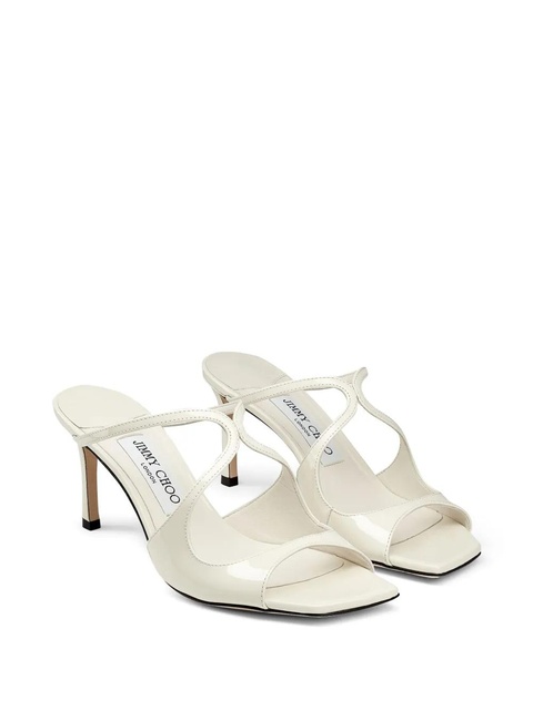 Jimmy Choo Anise 75mm patent-leather mules - White - zdjęcie produktu nr 2