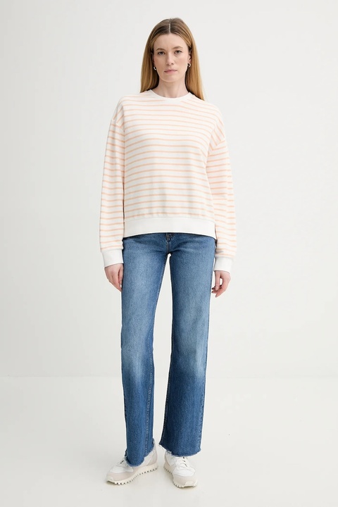 Marc O'Polo bluza bawełniana damska kolor pomarańczowy wzorzysta 5000007892 - zdjęcie produktu nr 1