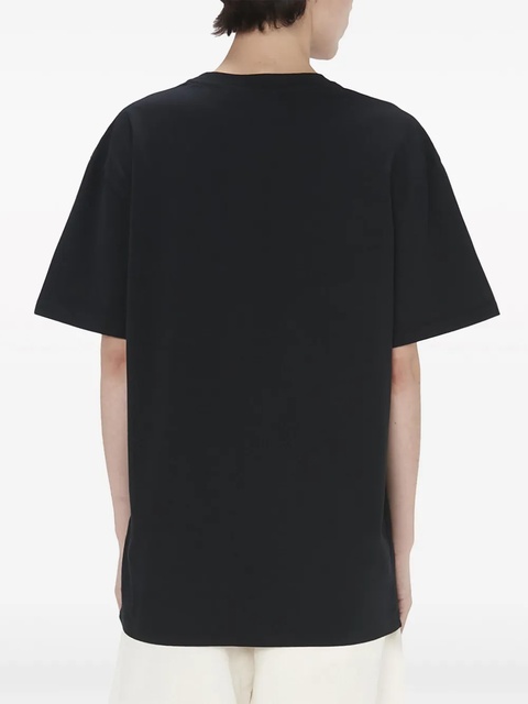 JW Anderson logo-embroidered cotton T-shirt - Black - zdjęcie produktu nr 2