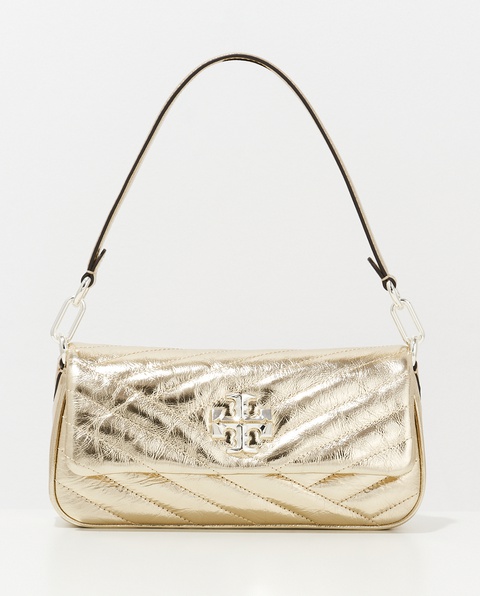 TORY BURCH - Pikowana metaliczna torebka Kira - zdjęcie produktu nr 2