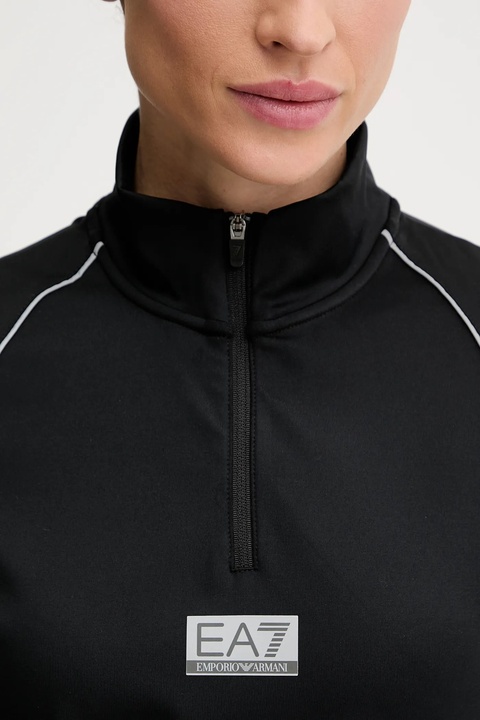 EA7 Emporio Armani longsleeve treningowy kolor czarny z półgolfem AF13534.7W000593 - zdjęcie produktu nr 2