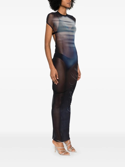 Jean Paul Gaultier sheer maxi dress - Blue - zdjęcie produktu nr 2