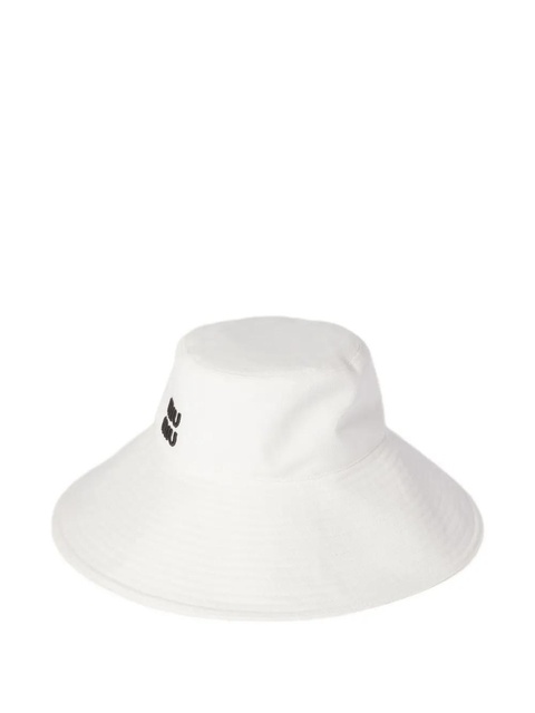 Miu Miu wide-brimmed bucket hat - White - zdjęcie produktu nr 1