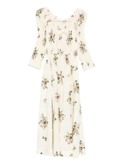 DÔEN Kaira floral-print maxi dress - Neutrals - zdjęcie produktu nr 1